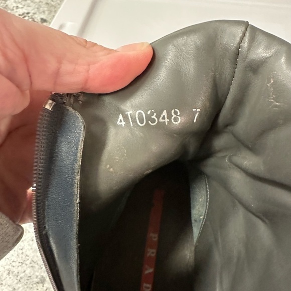 PRADA Vintage 90’s colorblock leather side zip luxury men ankle boot 7 (us8) - Picture 12 of 13